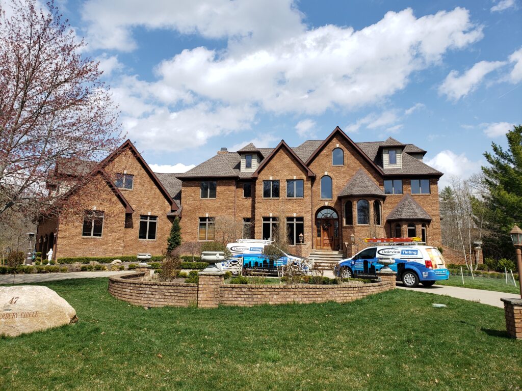 A Toledo, OH, area home with Low-E sun control window film applied to its windows.